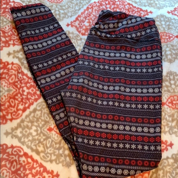 snowflake running leggings